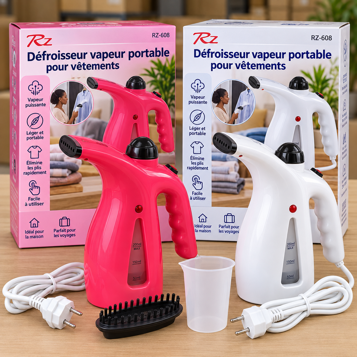 Défroisseur Vapeur Portable 2 en 1