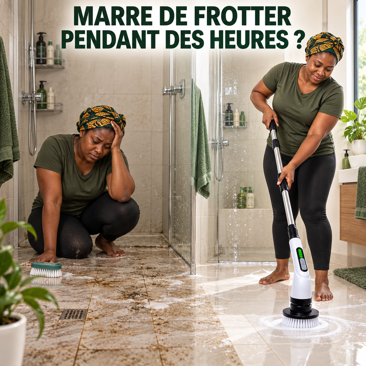 Brosse de nettoyage electrique rotative