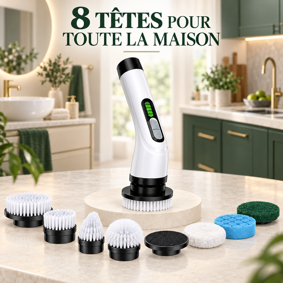 Brosse de nettoyage electrique rotative
