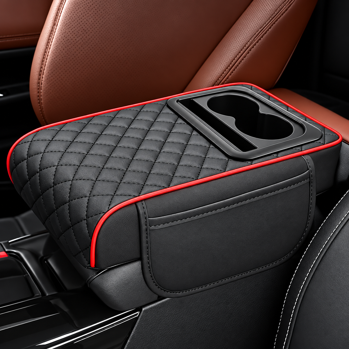 Organisateur de Voiture avec Accoudoir et Porte-Gobelets