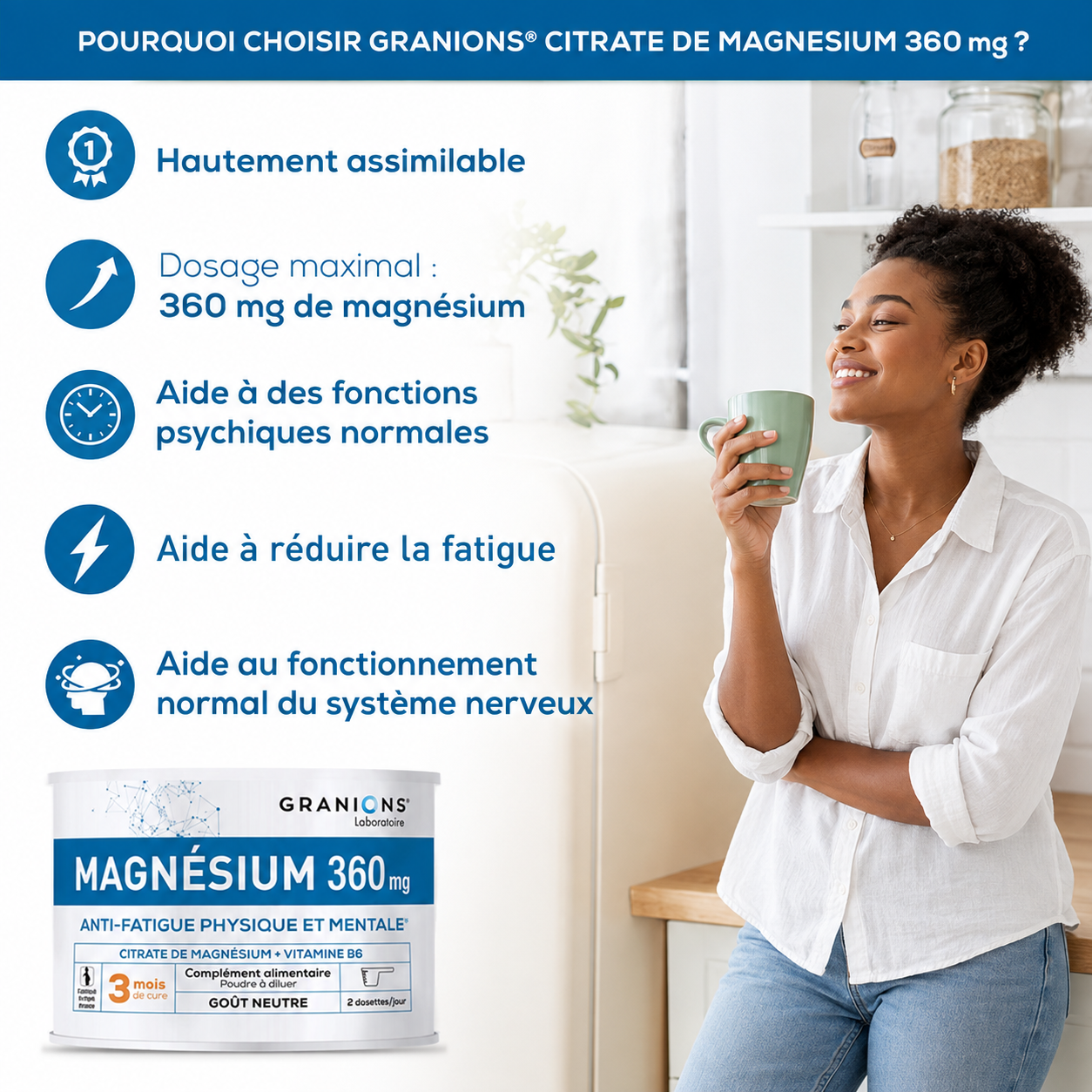 Magnésium Anti-fatigue physique & mentale