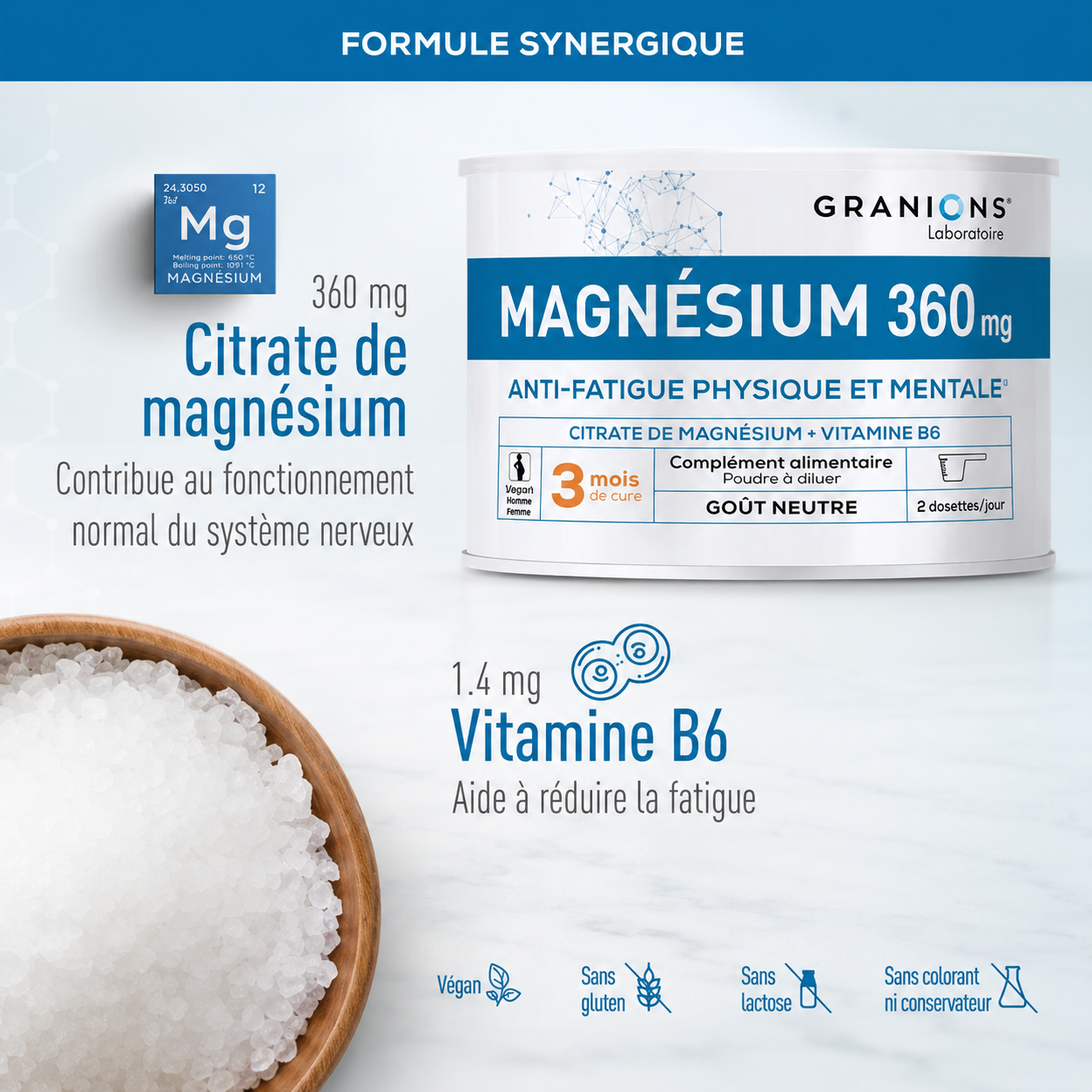 Magnésium Anti-fatigue physique & mentale