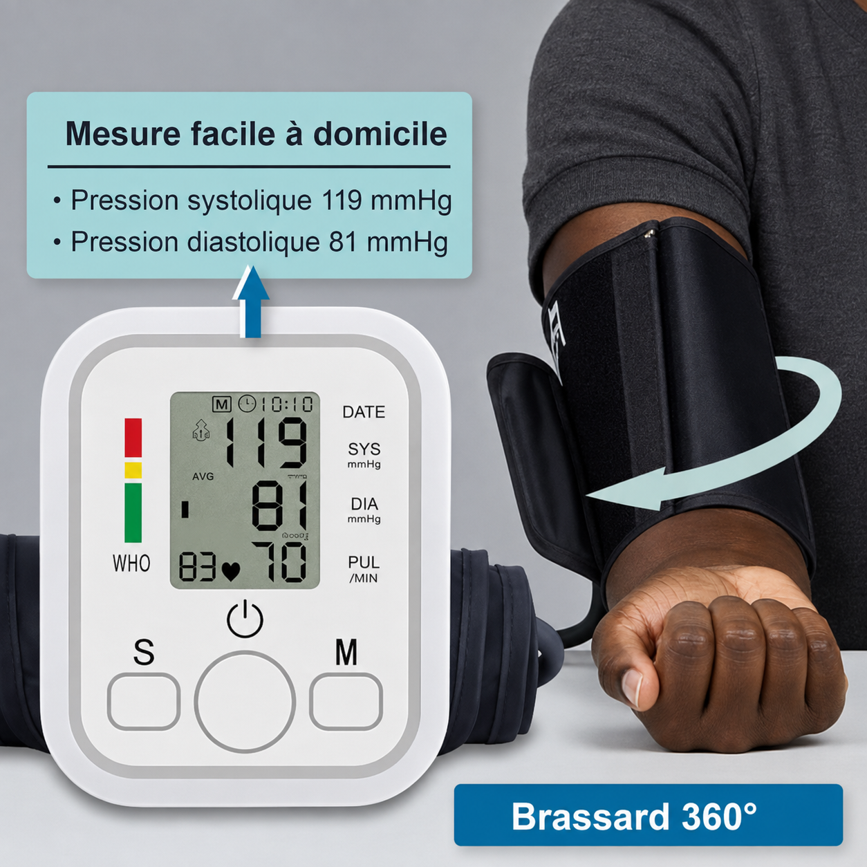 Tensiomètre électronique pour bras