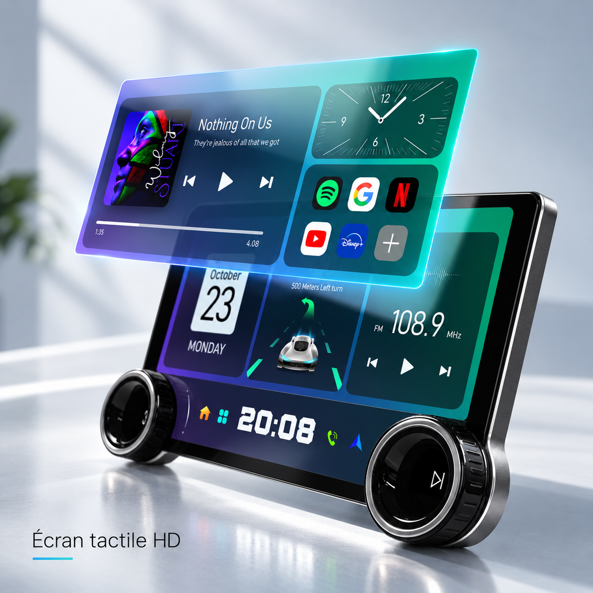 Écran de voiture (Compatible iPhone & Android)