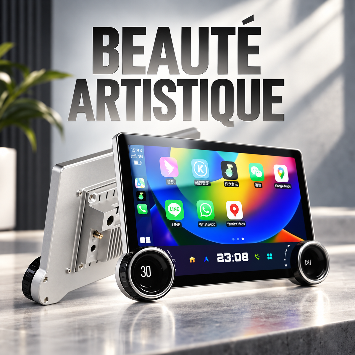 Écran de voiture (Compatible iPhone & Android)