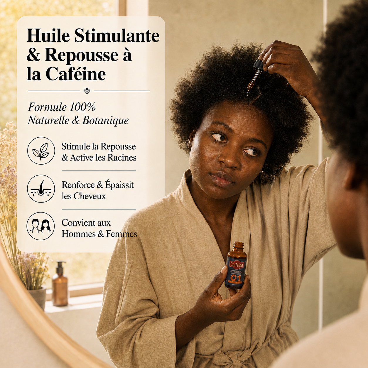 Huile Capillaire Anti-Chute à la Caféine