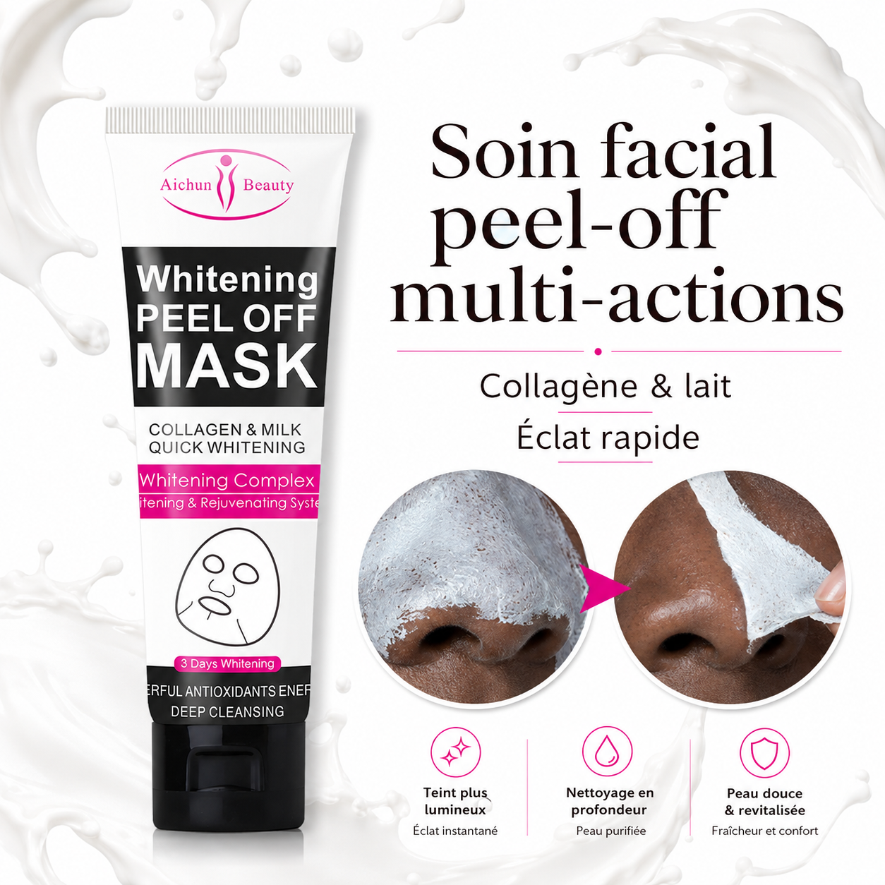 Soin facial peel-off multi-actions