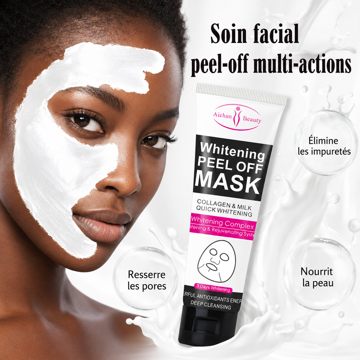 Soin facial peel-off multi-actions