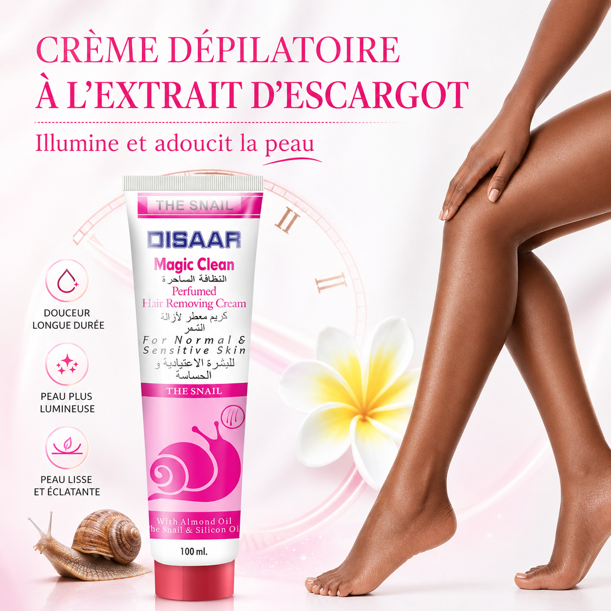 Crème d'épilation douce et hydratante