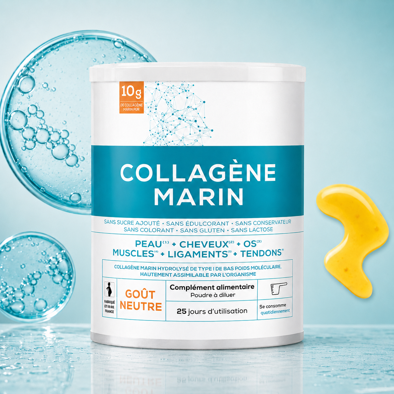 Complément alimentaire à base de collagène marin