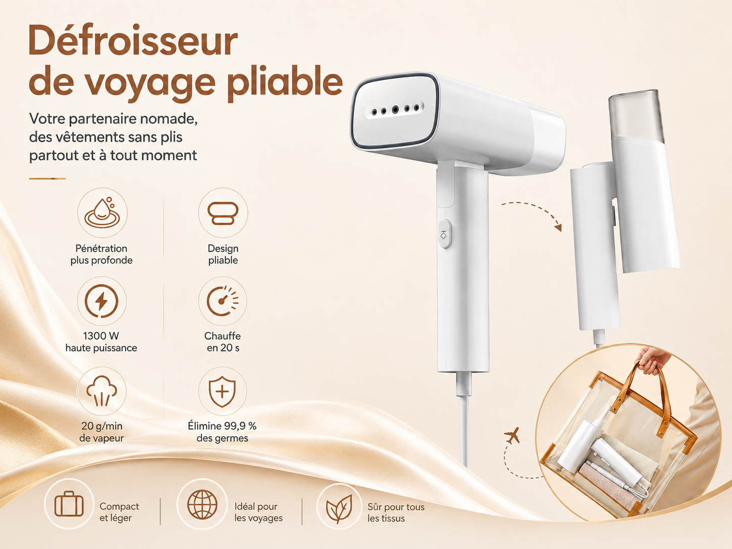 Le repassage parfait, partout et en quelques secondes
