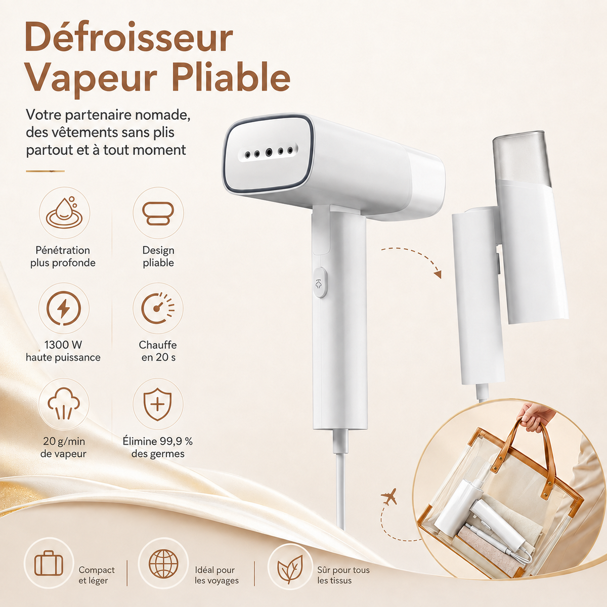 Défroisseur Vapeur Pliable